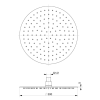 3003-00-teh Round shower head, Prosan SS Ø 300 mm, 4 mm