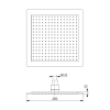 3005-00s Square shower head, Prosan SS 250x250 mm, 2-6 mm