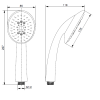 01-861-teh Duschkopf oval, 3 Funktionen, Prosan