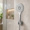 4006-00-4 Shower handle with button, 3 functions, chrome-white, Prosan