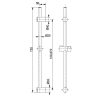 5201-00-teh Tuš palica 720 mm, Prosan