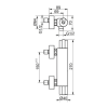 1500-00dim Thermostatic shower mixer, Prosan