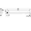 9231-00-teh Massive wall bracket for shower head 440 mm, Prosan