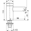 021220699-teh Schell Petit SC basin tap, self-closing, for cold or pre-mixed water, 021220699