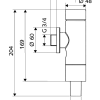 WC flush valve Schell Schellomat Silent Eco SV, two-way DN 20, 022500699