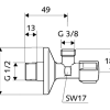 052120699-teh Schell Comfort angle valve 1/2"-3/8"