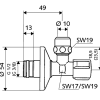 049170699 teh SCHELL Eckventil COMFORT 1/2"x3/8" mit Dichtung ASAG, 049170699