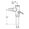 022380699-teh WC nadometni izpiralni ventil Schell, Schellomat 3/4", 022380699