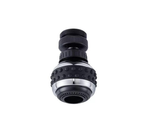 02 0469 98 BUBBLE-STREAM® Varčna kuhinjska prha, z vrtljivim priključkom, črno / kromirano – M22X1 / M24X1