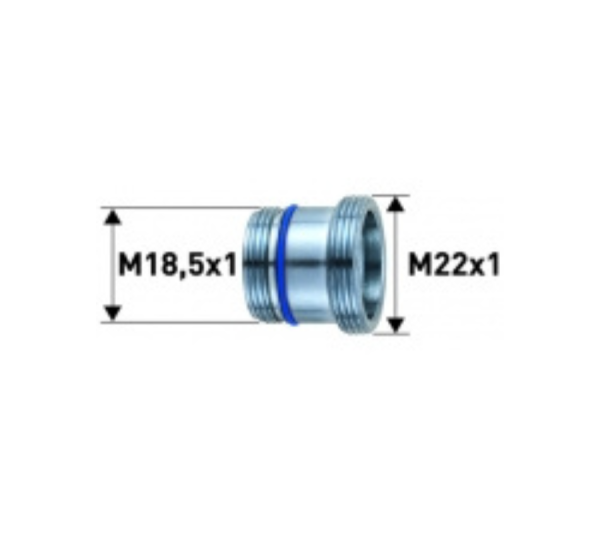 50 5052 94-TEH Reduktion/Adapter Chrom, Cache TJ / M18,5x1 auf M22x1