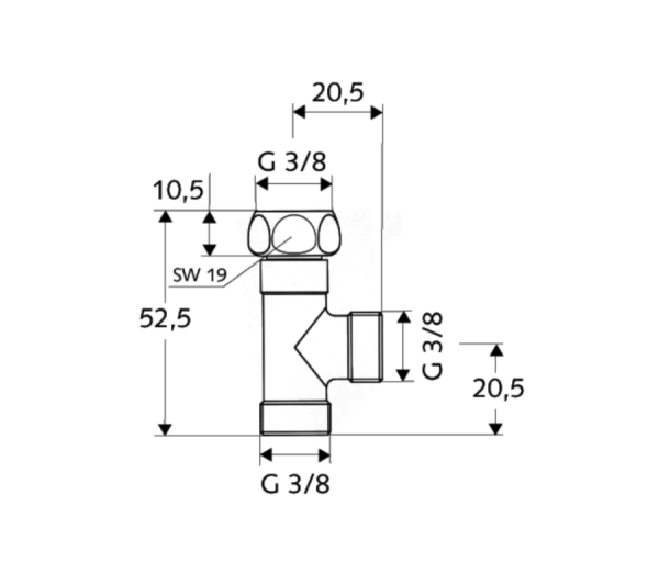 9241-00-teh T-piece 3/8“