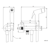 6058-00-teh Shattaf set za wc, bide in umivalnik z dodatnim servisnim ventilom