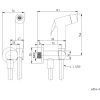 Shattaf sanitary set for toilet, bidet and washbasin, Prosan