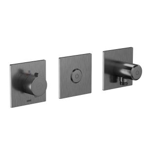 KWC SHOWERCULTURE thermostatic valve, brushed graphite (20.004.853.179) KWC SHOWERCULTURE thermostatic valve, brushed graphite (20.004.853.179)