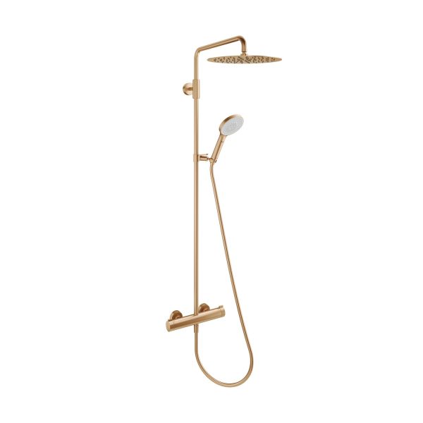 KWC SHOWERCULTURE Thermostatarmatur A400, gebürsteter Messing KWC SHOWERCULTURE Thermostatarmatur A400, gebürsteter Messing